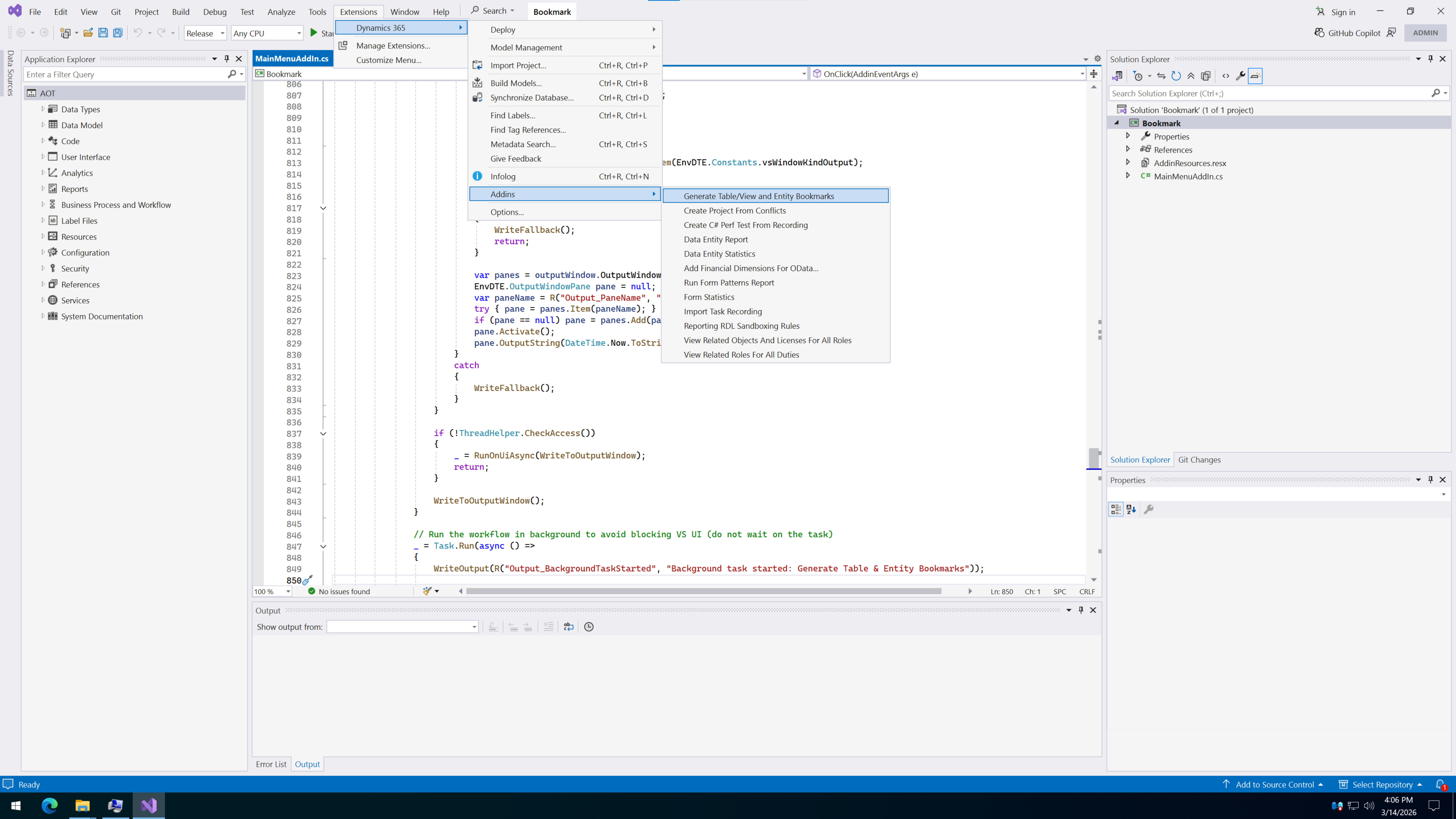 从一脑门子问号到把 Table/View/Entity 一锅端：我做 D365FO Bookmark 插件的拐弯实录